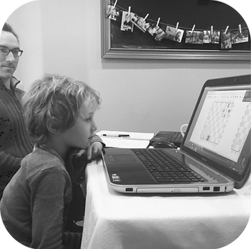 boy learns chess online from Jackson Hole Camps coach Master Vellotti