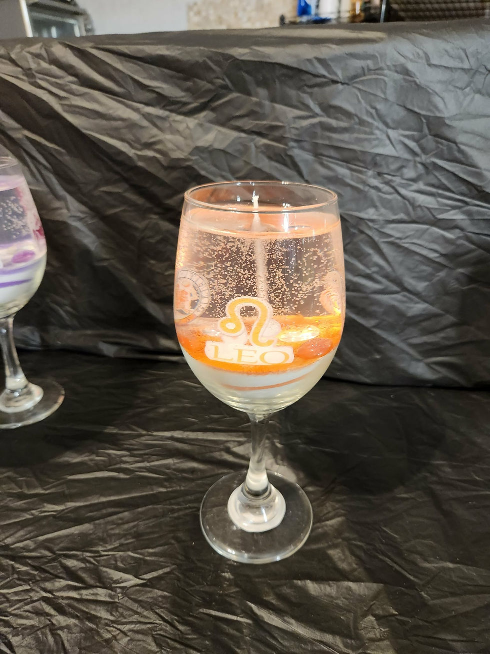Thumbnail: Scented Wine Glass 3D Zodiac Candles