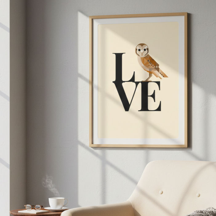 LOVE Bird Graphic Poster