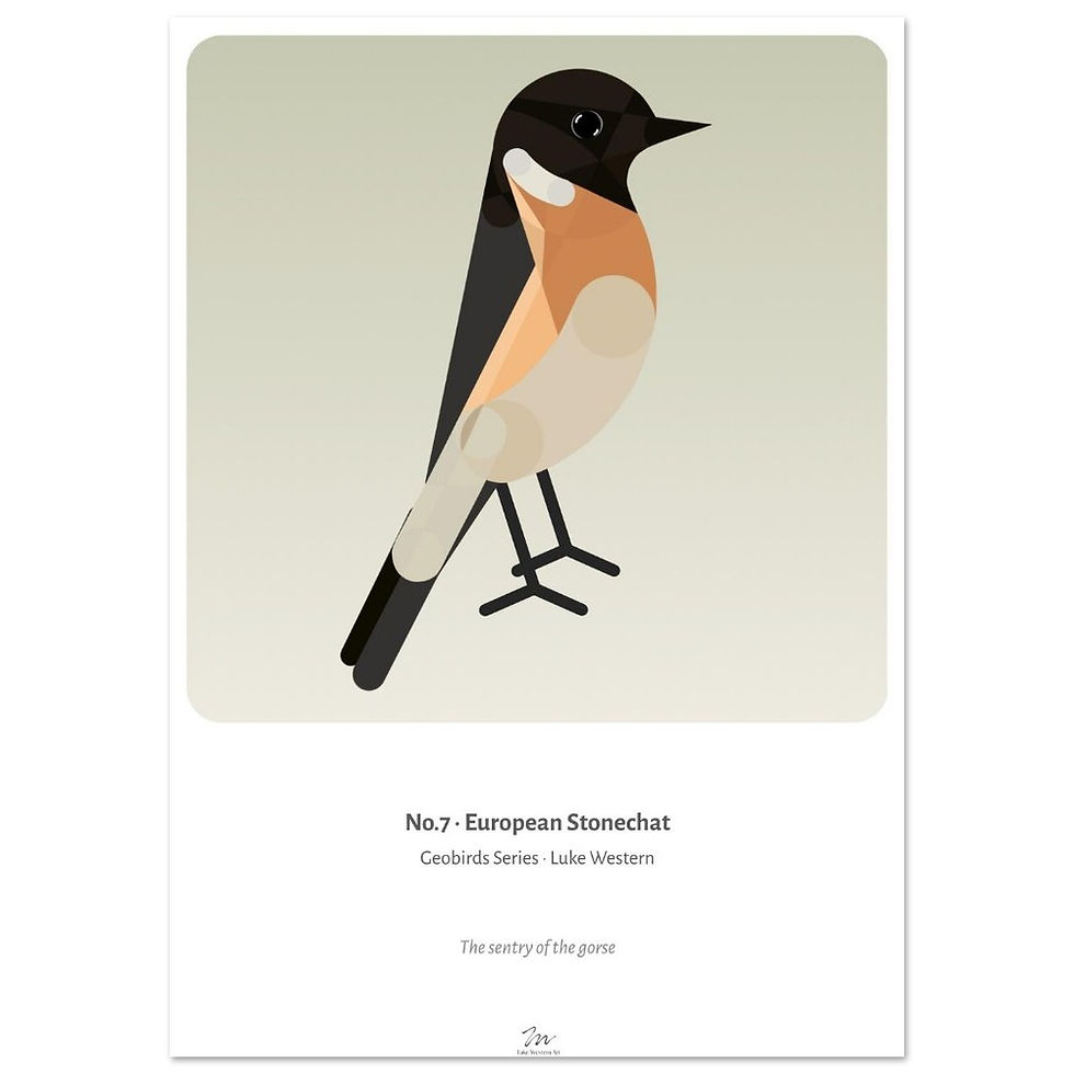 Thumbnail: Stonechat Art Print