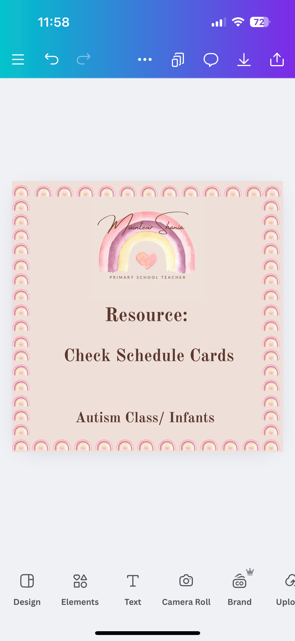 Visuals: Check Schedule Cards (Editable)