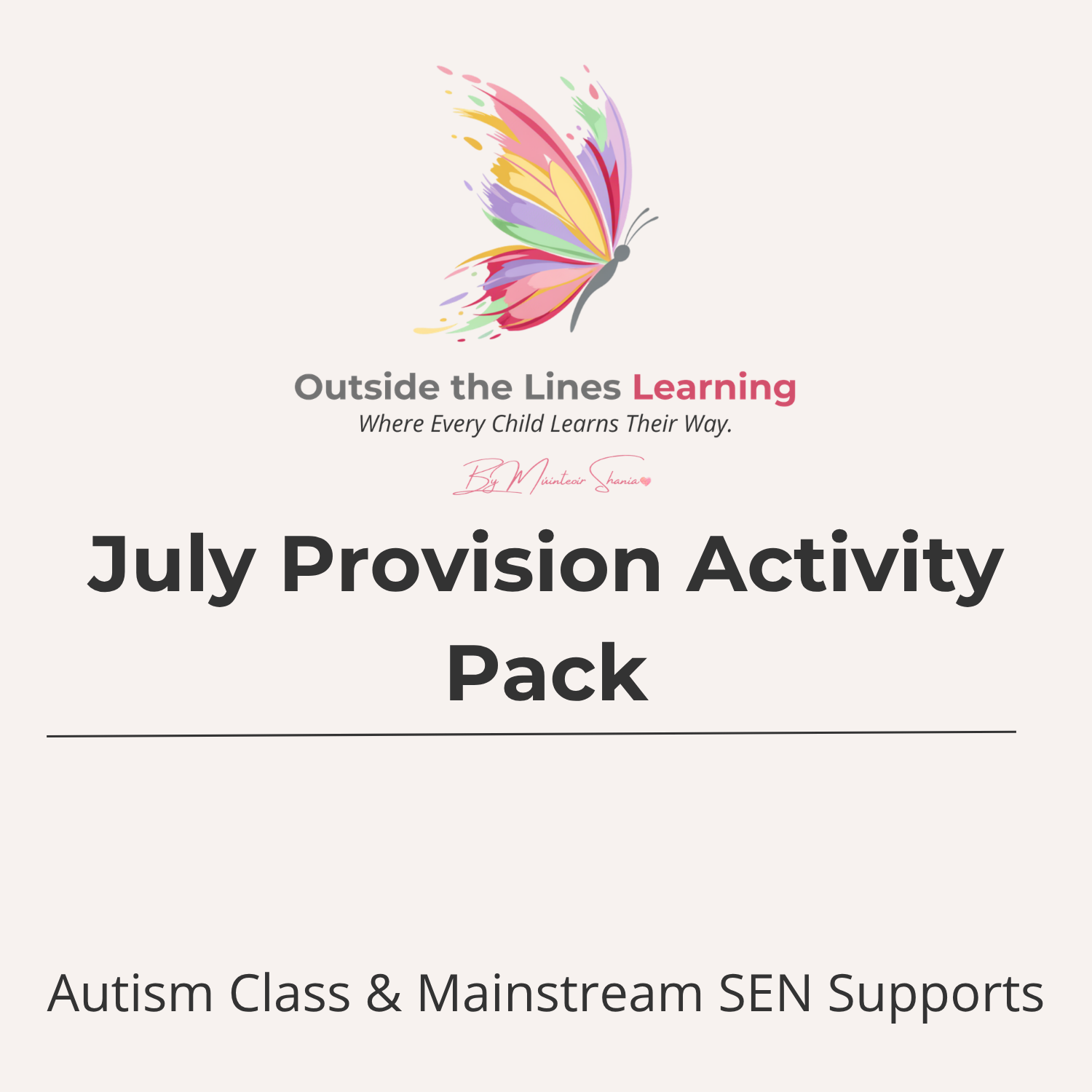 July Provision Activity Pack