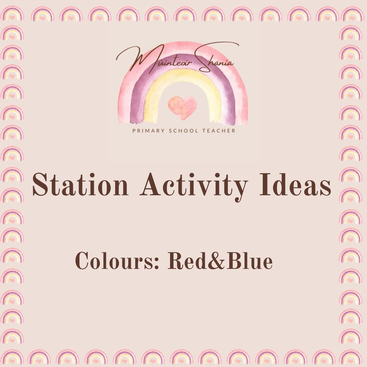 Station Activities: Colours Red & Blue