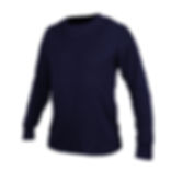 A fitted, fire retardant long-sleeve shirt with a crew neck