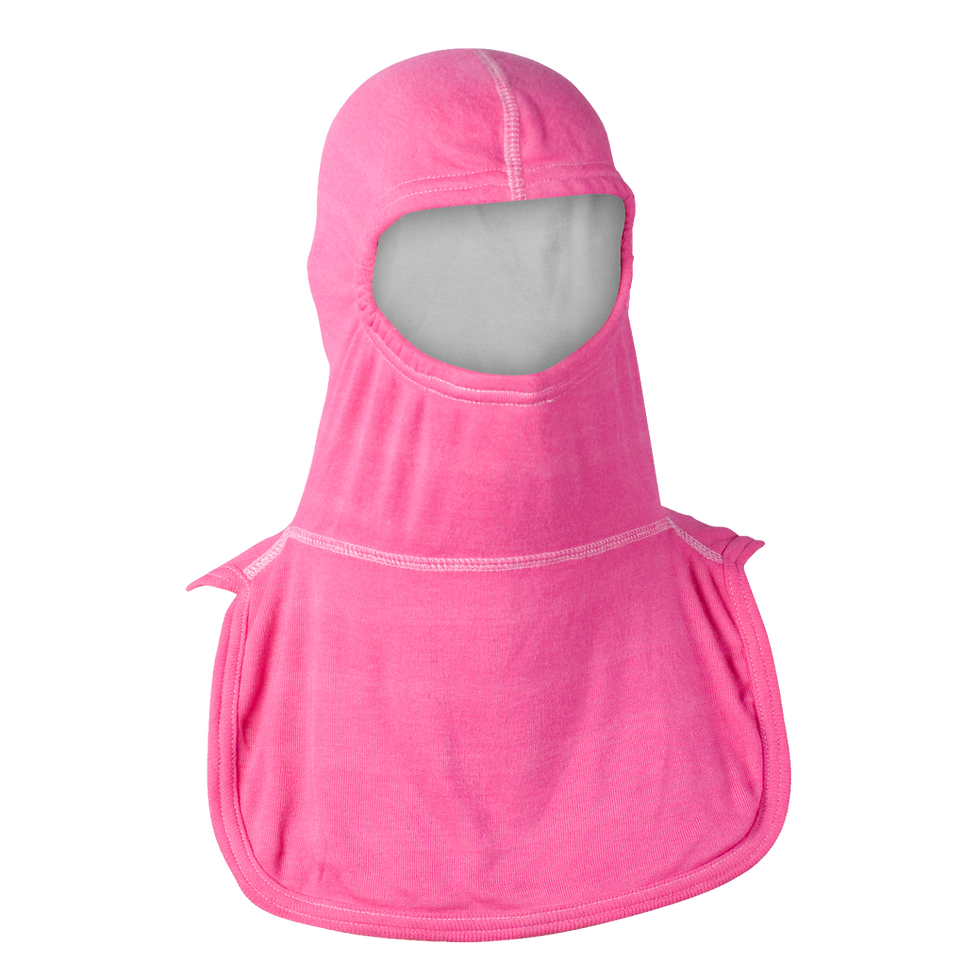 A pink fire hood