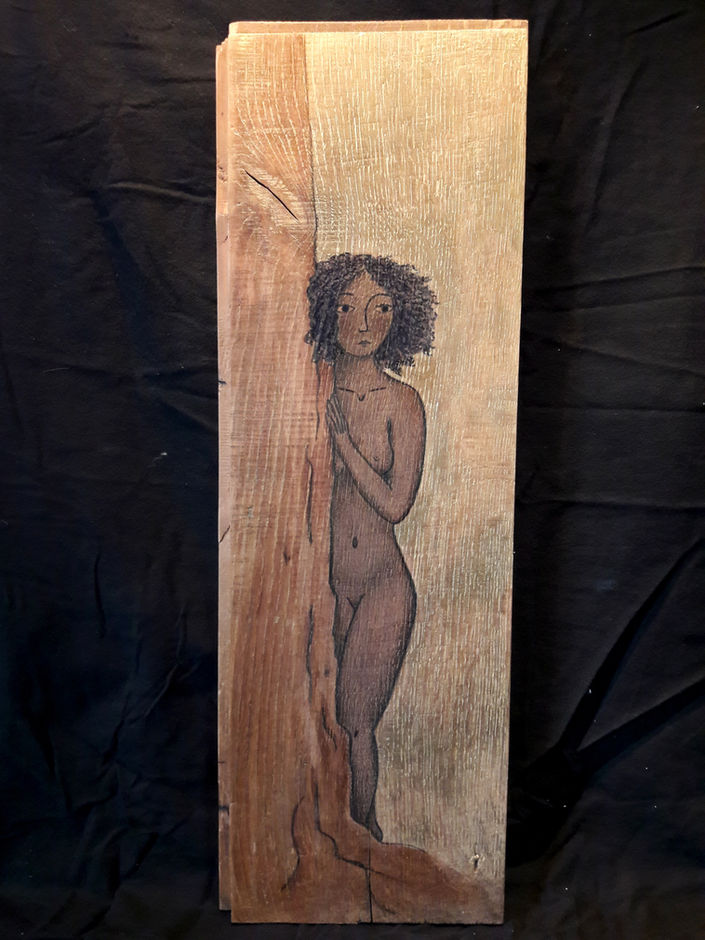 peinture sur bois femme feuille d'or art contemporain peinture peintre contemporain artiste contemporain nature naturel Fresque art mural décor mural peinture murale peintre en décor mural art contemporain Yveline 78 Région Parisienne Paris Ile de FranceNormandie Terre d'accord Maison Rouge La Chapelle sur Dun art acrylique peinture mica doré dorure or bois Wood chêne oak golden gold plante nature citronniers fleur d'oranger mythologie déesse cypris Aphrodite cheveux art contemporain Yveline 78 Région Parisienne Paris Ile de France Normandie Terre d'accord Maison Rouge La Chapelle sur Dun art contemporain peinture peintre contemporain artiste contemporain nature naturel paysage arbres forêt sauvage spirit spirituel sacré