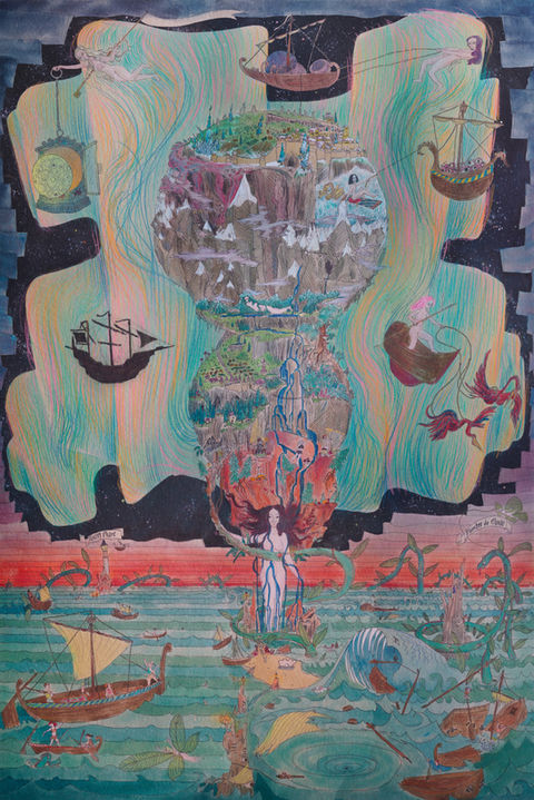 mythologie fantastique art brute contemporain voyance peinture esoterisme magie peinture seigneur des anneaux capitalisme Babylon apocalypse LA Los Angeles L'ange de Los Angeles saint-jean apocalypse de saint-jean art contemporain Yveline 78 Région Parisienne Paris Ile de France Normandie Terre d'accord Maison Rouge La Chapelle sur Dun art contemporain peinture peintre contemporain artiste contemporain nature naturel paysage arbres forêt sauvage spirit spirituel sacré