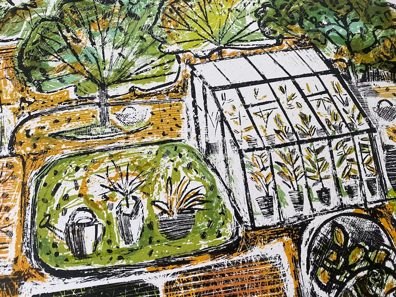 Thumbnail: Spring Greens-  Silkscreen Print