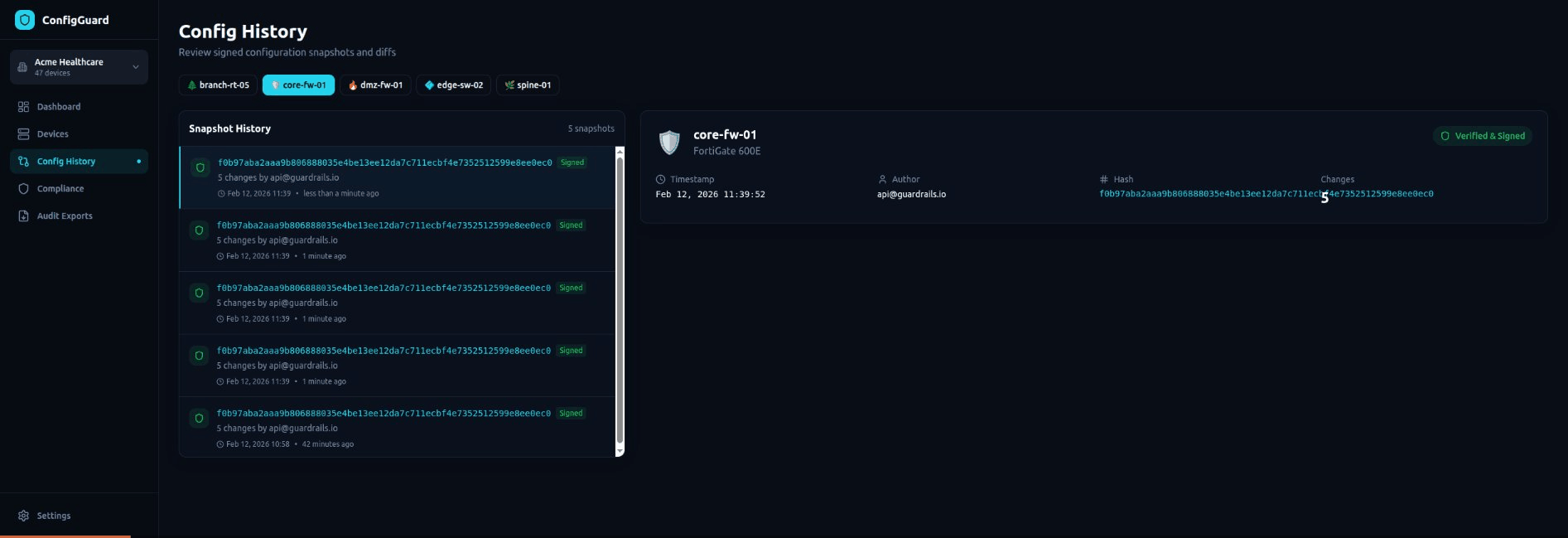 Ambio Guardrails — continuous configuration assurance, signed snapshots, drift detection, audit-ready evidence