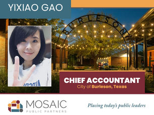 Congratulations to our recent placement - Yixiao Gao!