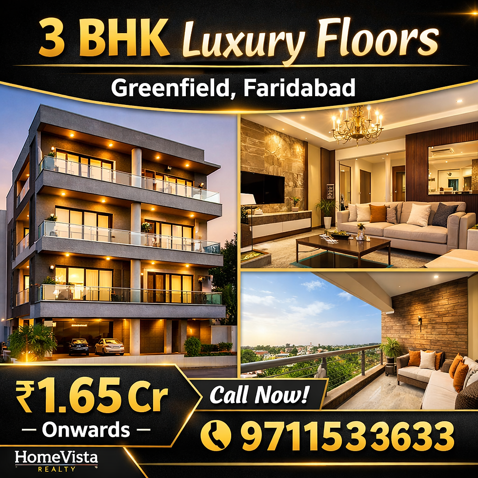 3 bhk builder floor in greenfield faridabad