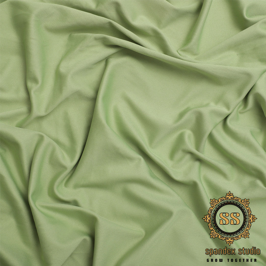 Green fabric with folds and 