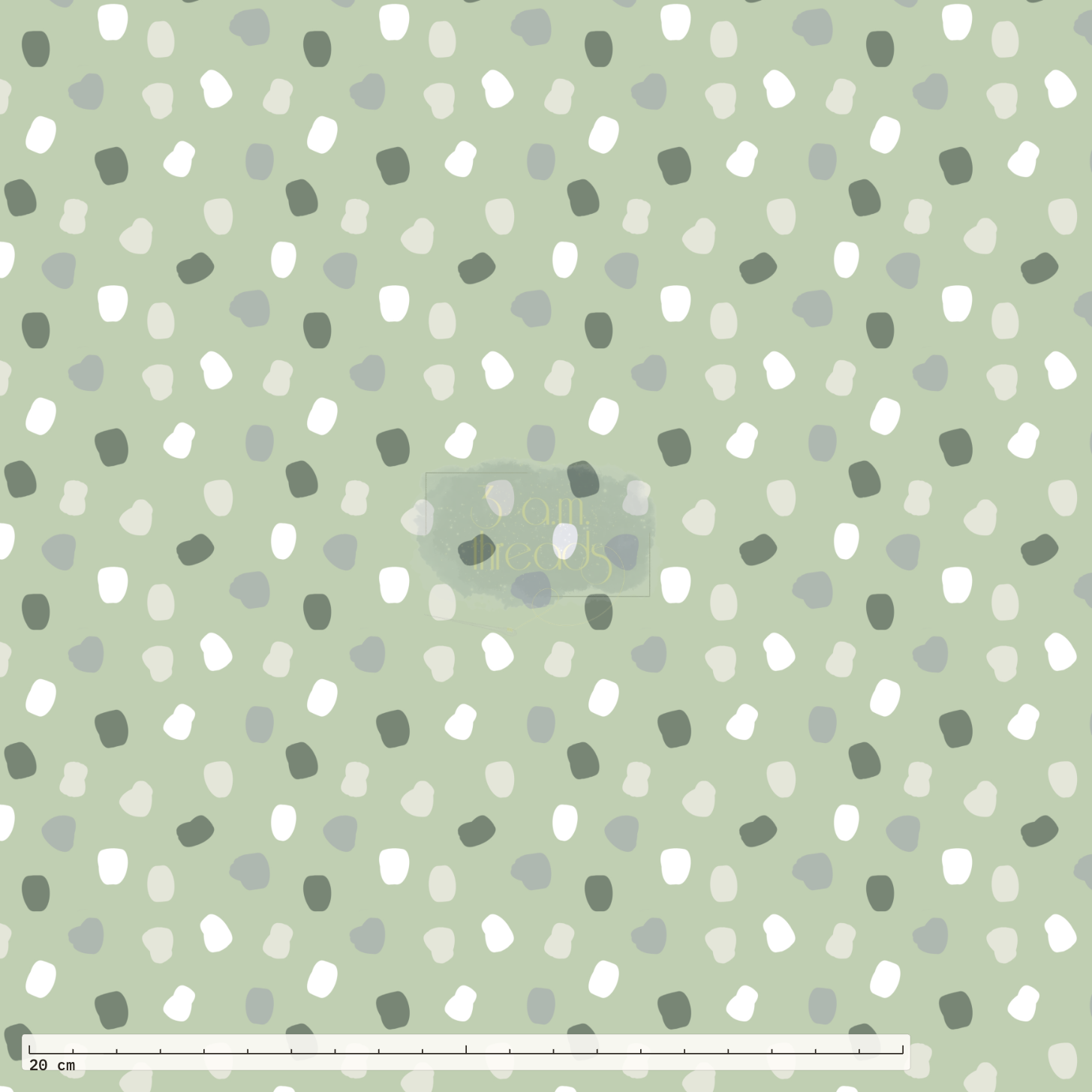 Sage Collection - Dots - Minimalist Fabric Print