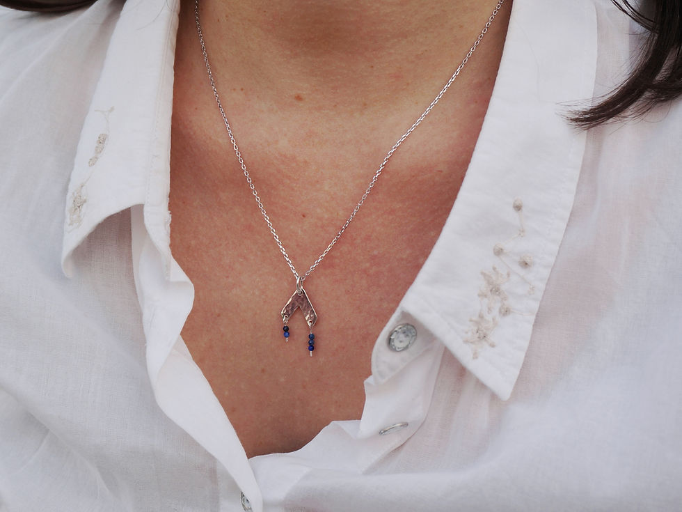 Miniature : Collier en Argent 925 et pierres fines -Pièces uniques