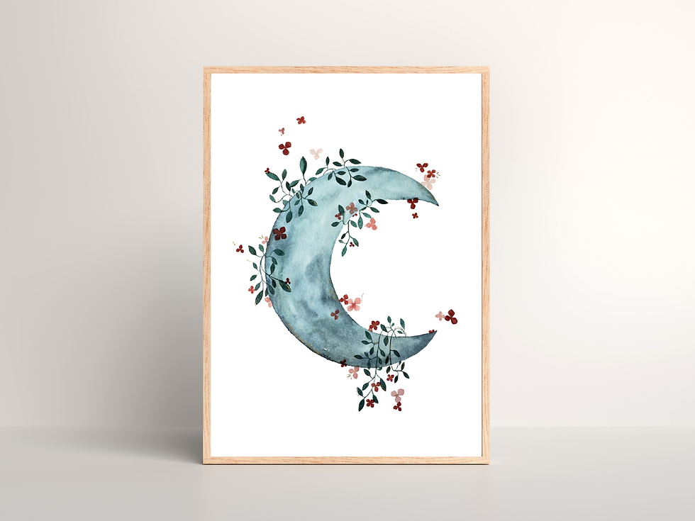 Miniature : Affiches A4 Fleur de Lune Croissant (3 modèles)