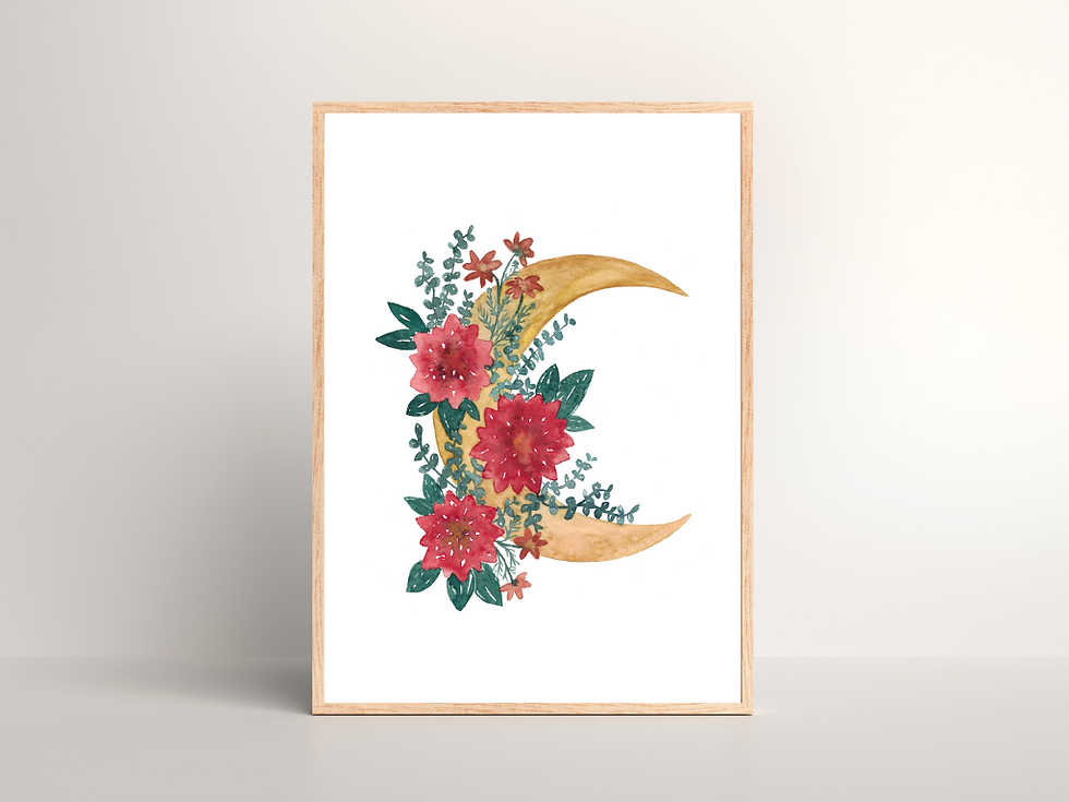 Miniature : Affiches A4 Fleur de Lune Croissant (3 modèles)