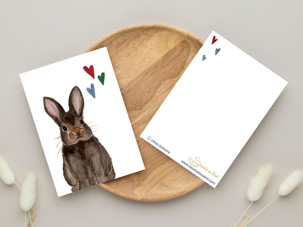 Carte Lapin d'amour