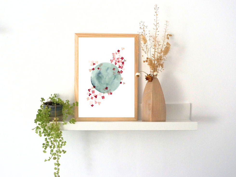 Miniature : Affiches A4 Fleur de Lune Rondes (3 modèles)