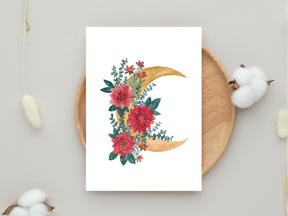 Miniature : Affiches A4 Fleur de Lune Croissant (3 modèles)