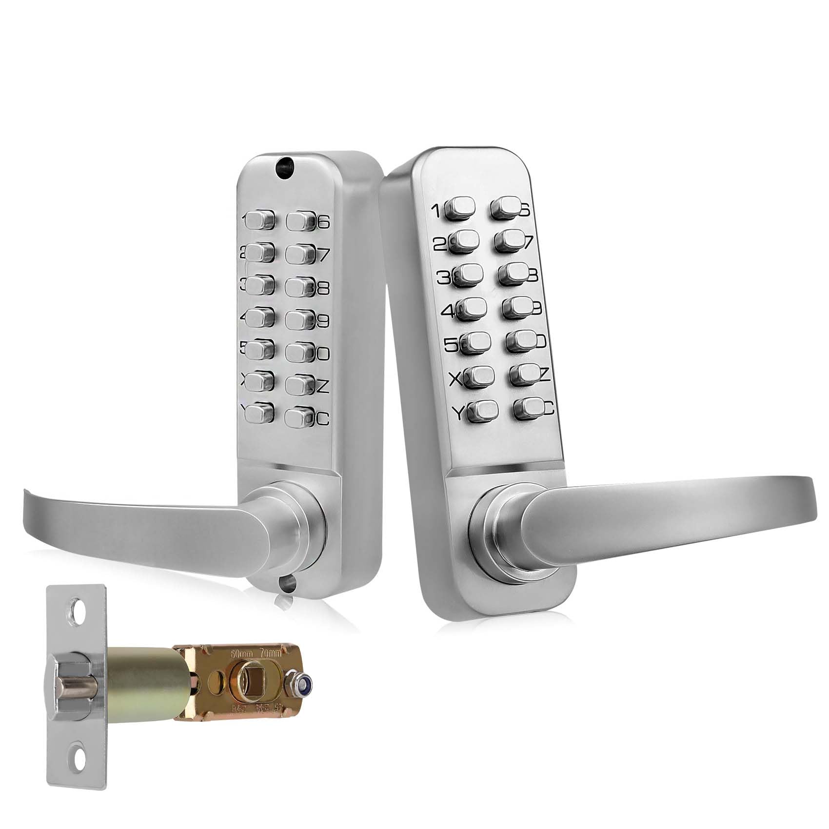 Silver Double-Sided Keypad Lock
