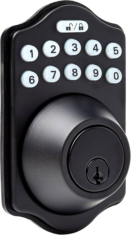 Matte Black Keypad Lock — Single Side