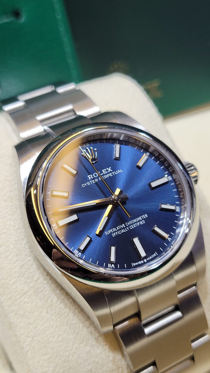 Thumbnail: Rolex Oyster Perpetual 34mm Blue Dial