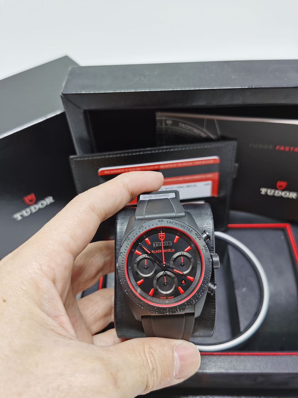 Thumbnail: TUDOR BLACK SHIELD CHRONOGRAPH 42mm