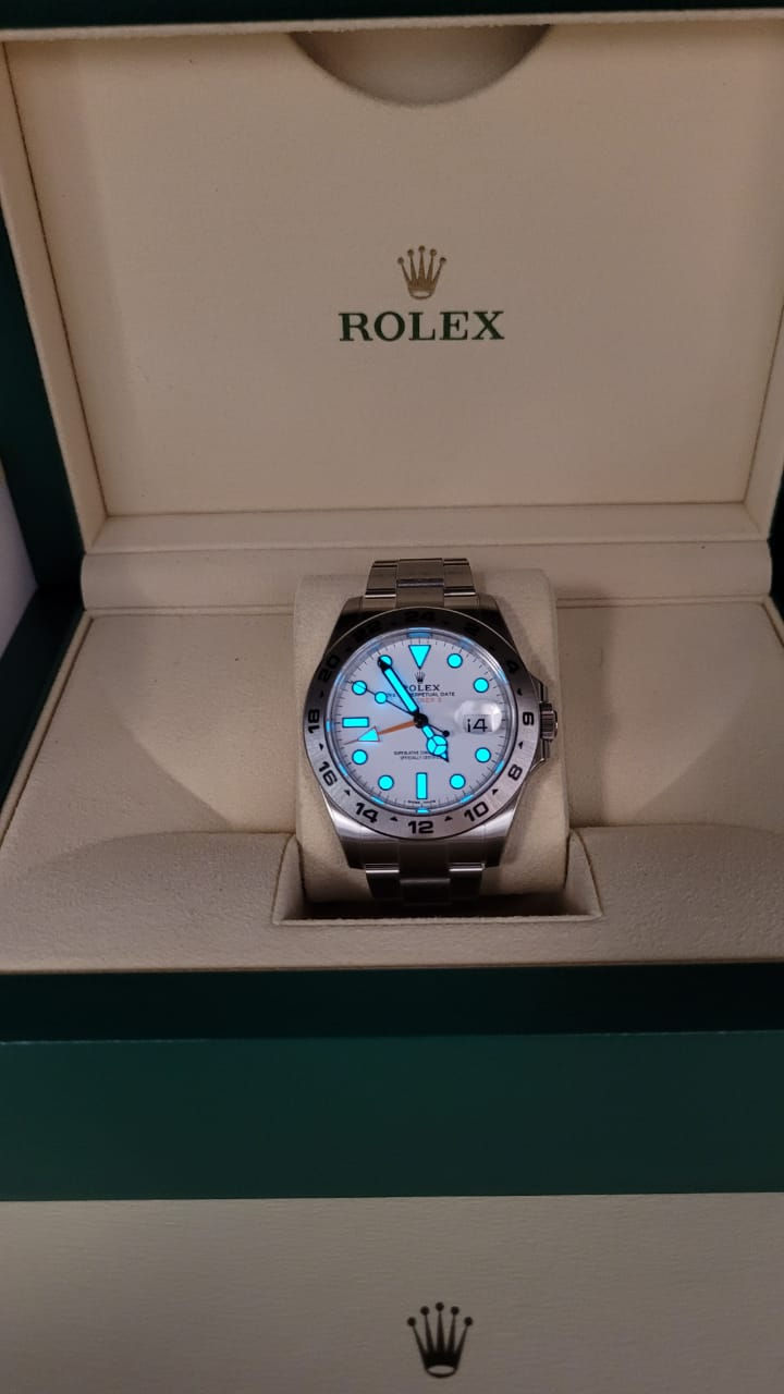 Thumbnail: Rolex Explorer II 216570 Polar White 2019 Like New 99%