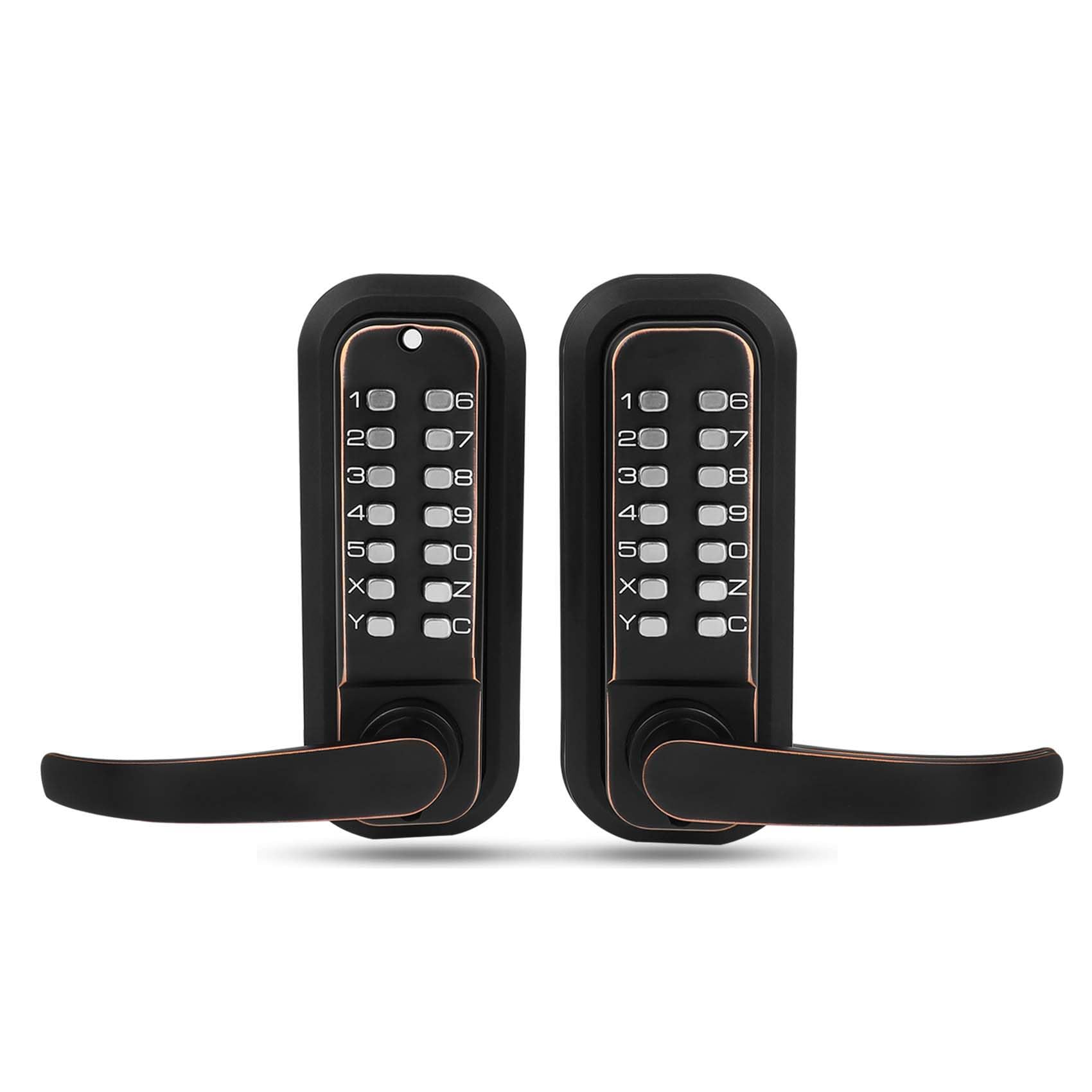 Matte Black Double-Sided Keypad Lock