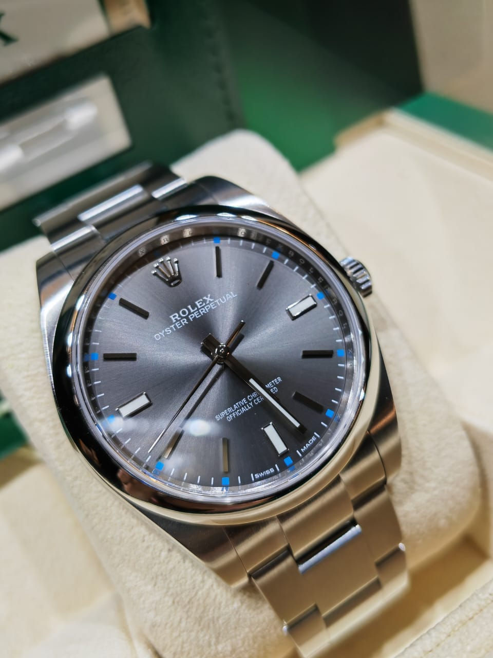 Thumbnail: Rolex Oyster Perpetual Rhodium Dial 39mm