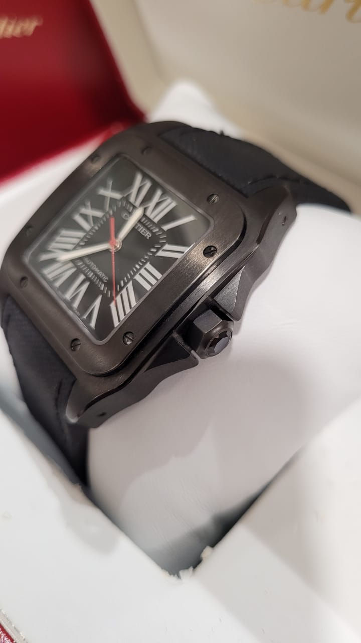 Thumbnail: Cartier Santos 100 XL Automatic Full Black