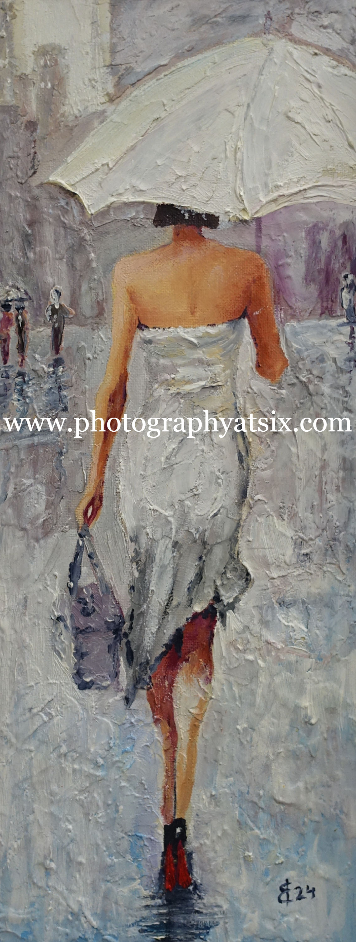 Paintings - Paintings - Woman In The Rain Nr.1