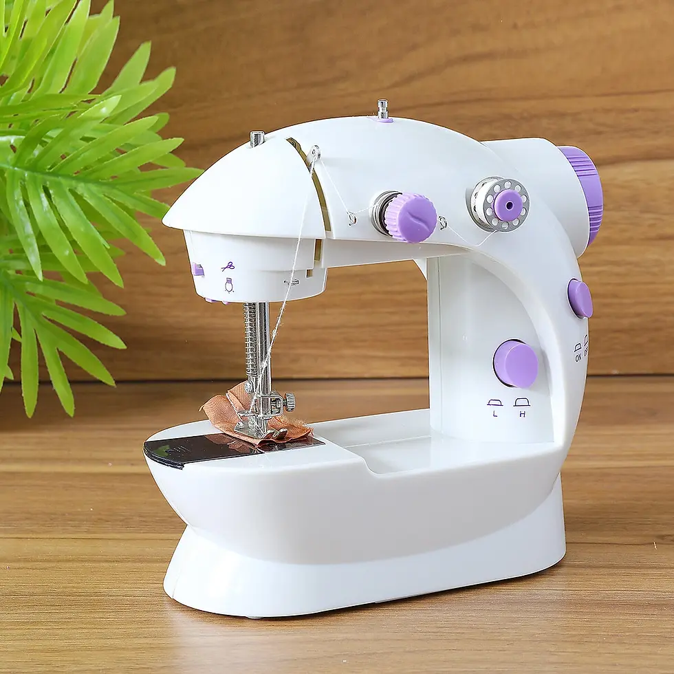 Miniature : Machine à coudre et à broder, électriques et portable Mini avec lampe coupe-fil