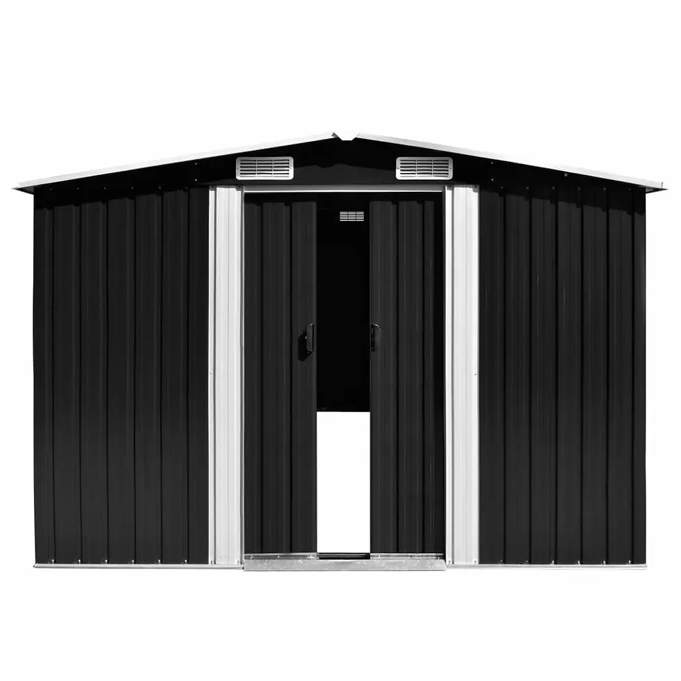 Miniature : vidaXL Abri de jardin 257 x 489 x 181 cm Métal Anthracite
