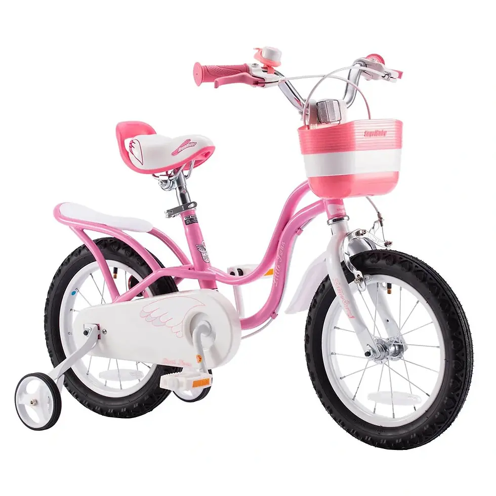 Thumbnail: Royal Baby Little Swan vélo pour enfants filles 3-9 ans 16 pouces stabilisateurs