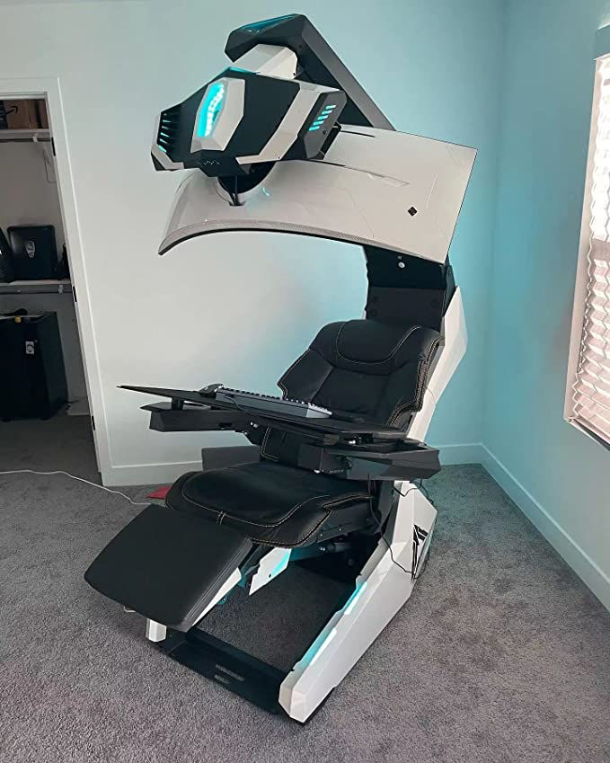 Thumbnail: Imperator Works R1 Pro PC Zero Gravity Chaise de bureau pour 3 écrans Design pla