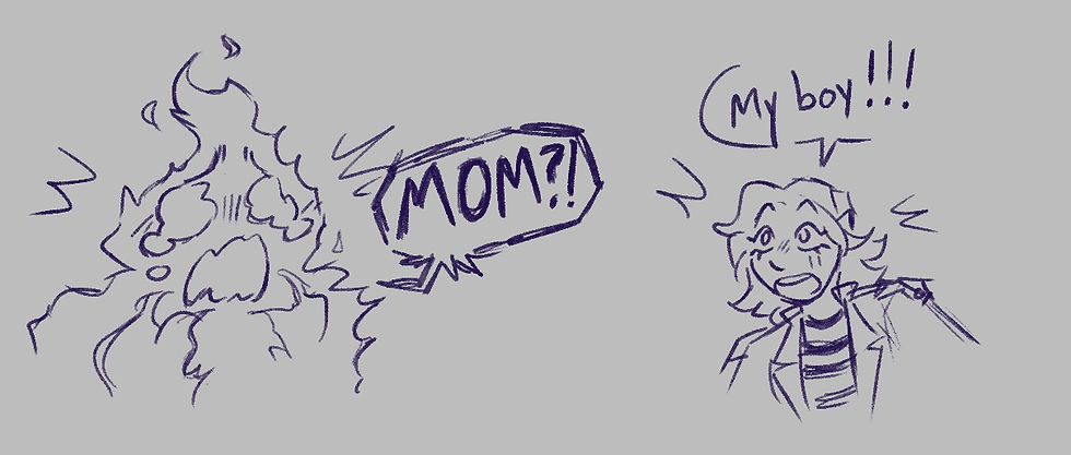 The fire elemental recognizes Debbie from an earlier incident, when Debbie summoned it to help her defeat Murgaxor the Elder.