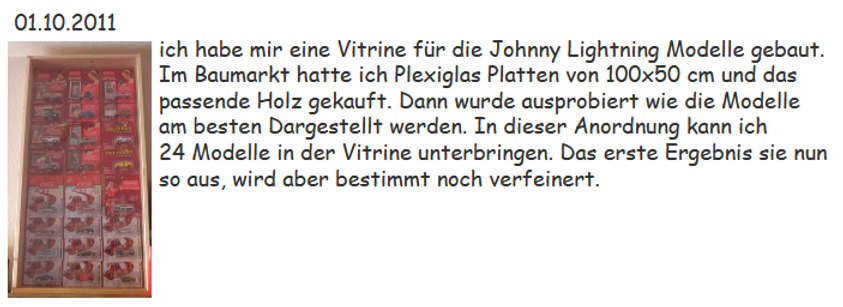 2011 Coca Cola Johnny Lightning Vitrine