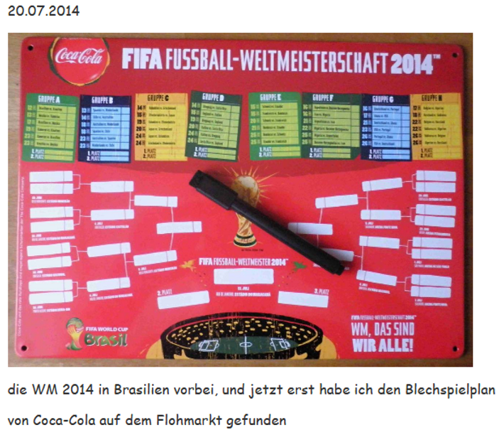 2014 Coca Cola Fussball WM 2014 Südafrik