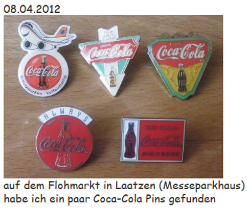2012 Coca Cola Pins