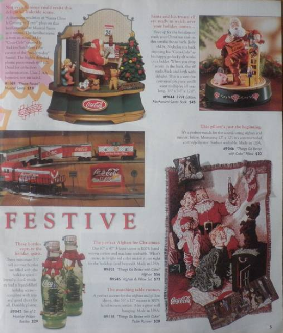 Coca Cola Weihnachtskatalog 1994 Holiday
