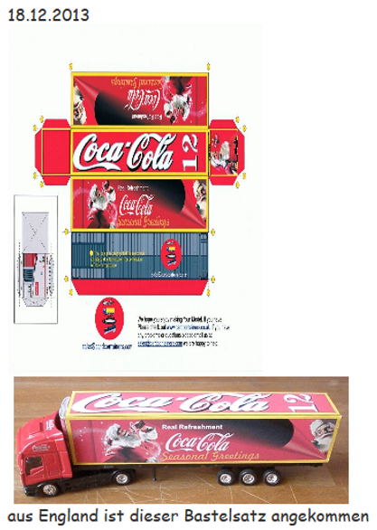 2013 Coca Cola Bastelbogen