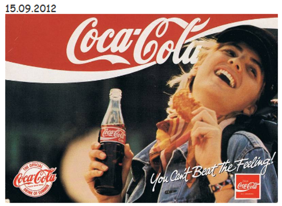 2012 Coca Cola Postkarte