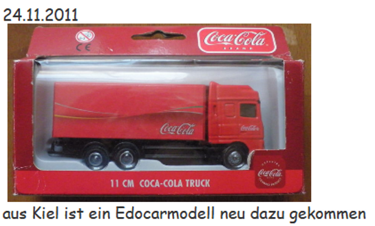 2011 Coca Cola Edocar Truck