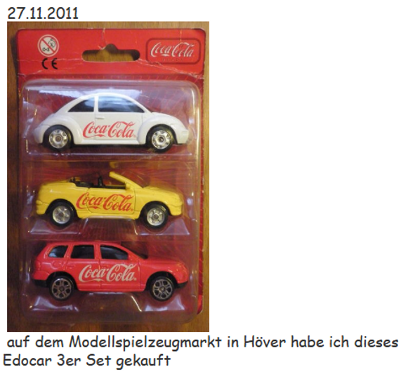 2011 Coca Cola Edocar Set