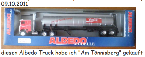 2011 Coca Cola Albedo Tankzug