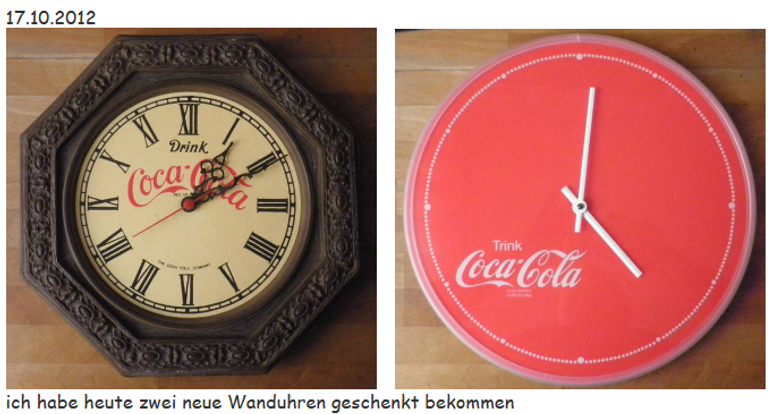 2012 Coca Cola Uhren