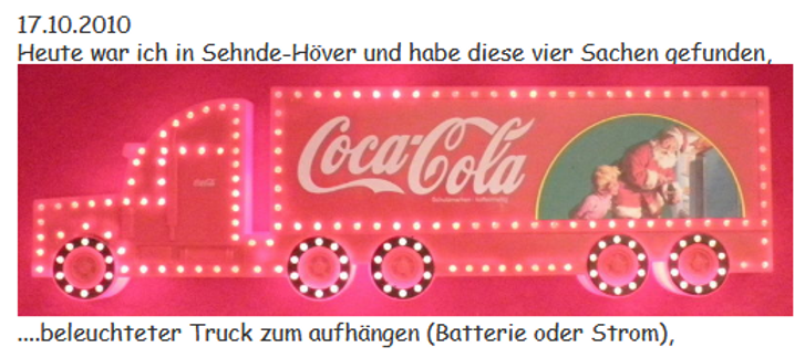 2010 beleuchteter Coca Cola Truck