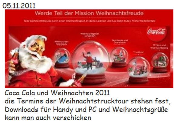 2011 Coca Cola Weihnachtstour 2011