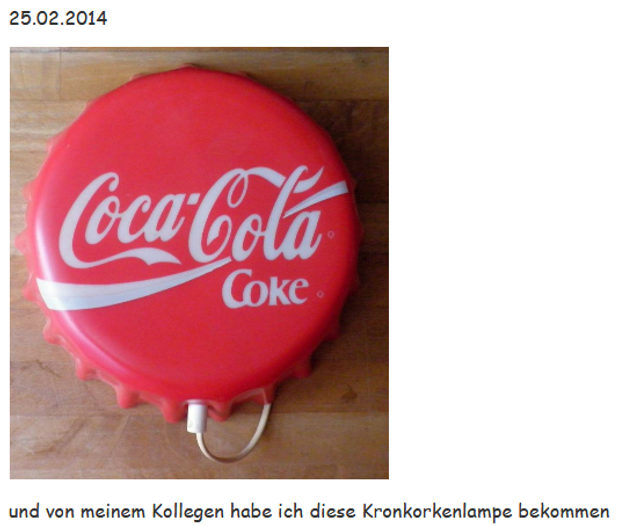 2014 Coca Cola Lampe